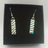 Green and Pink Rippled Dichroic Earrings