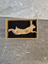 Handcrafted Cherry Veneered Leaping Hare Pin