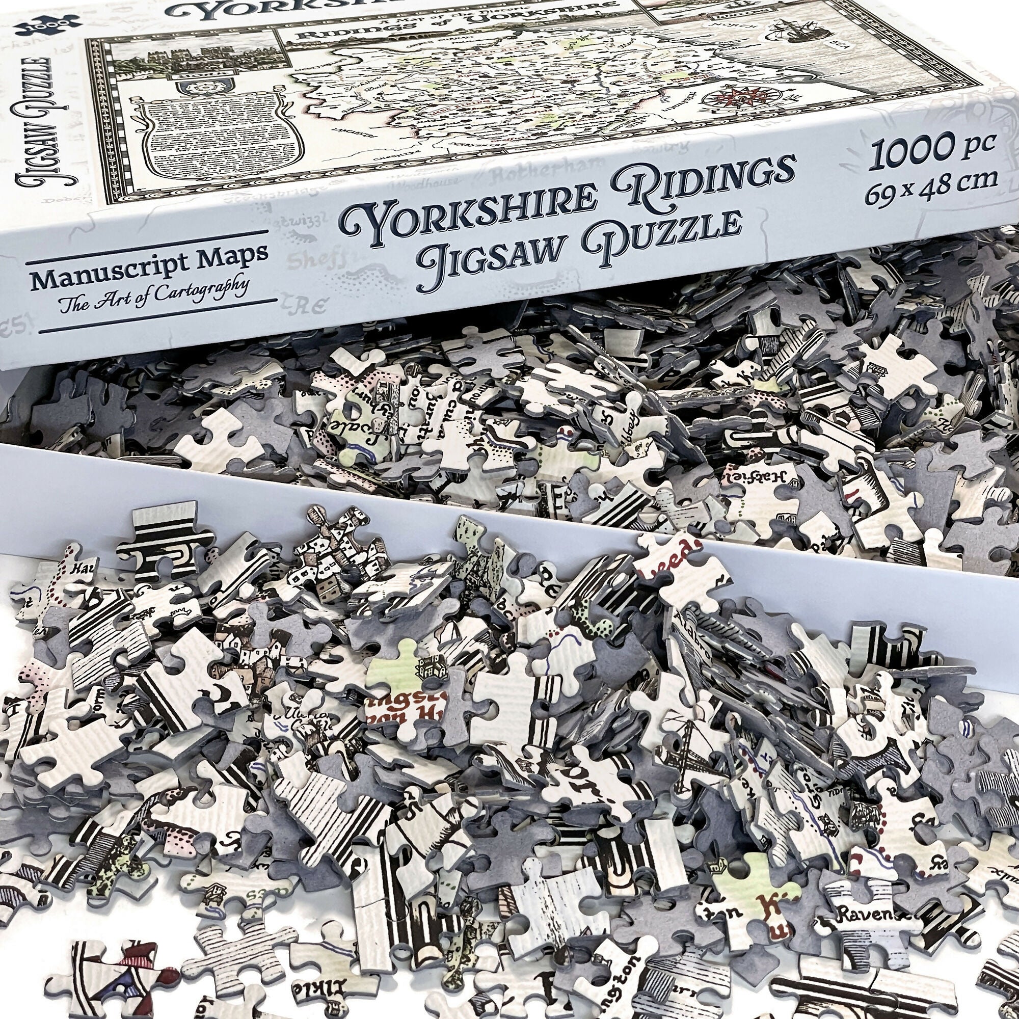 Yorkshire Ridings Map Jigsaw Puzzle 1000 Pieces