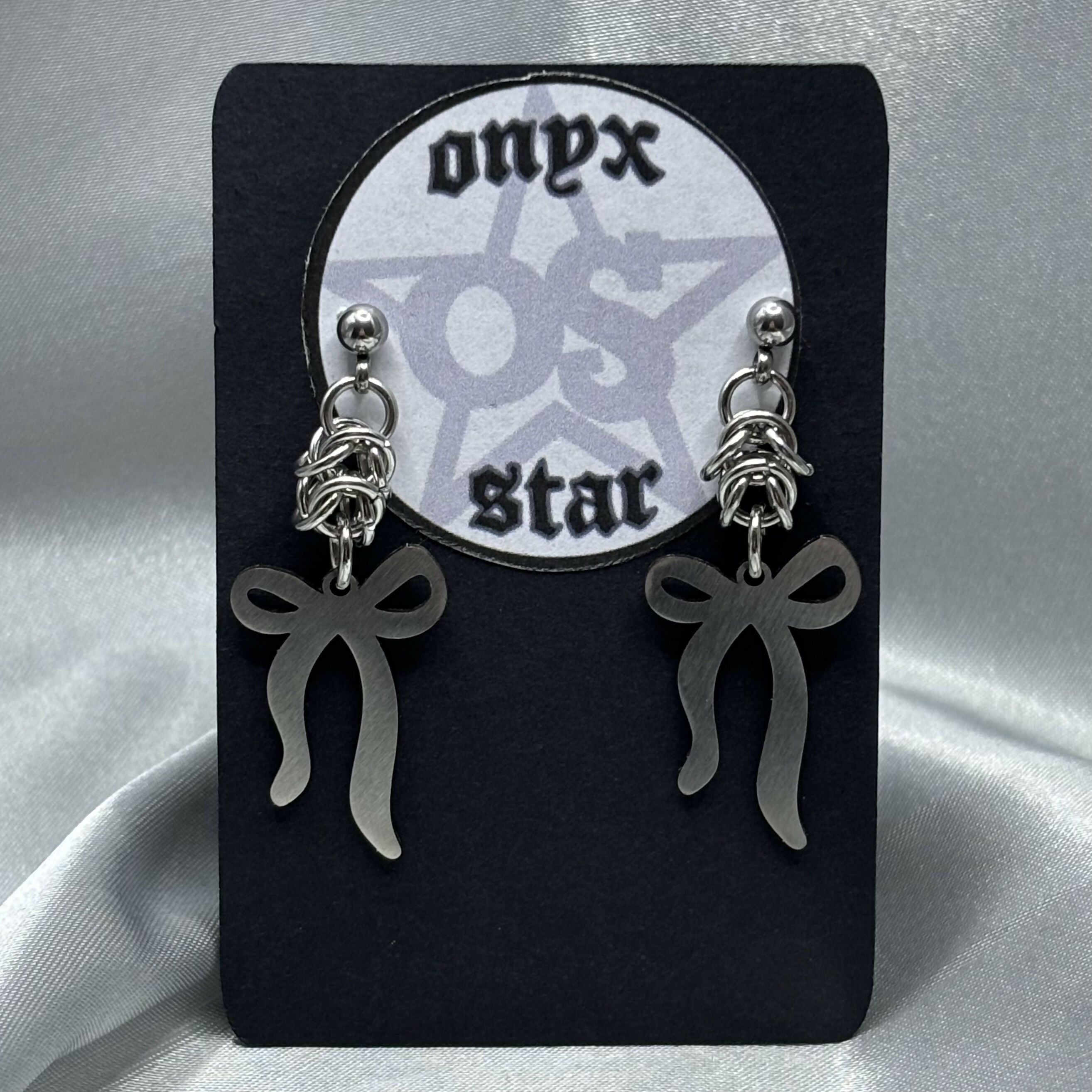 Chainmail Bow Earrings