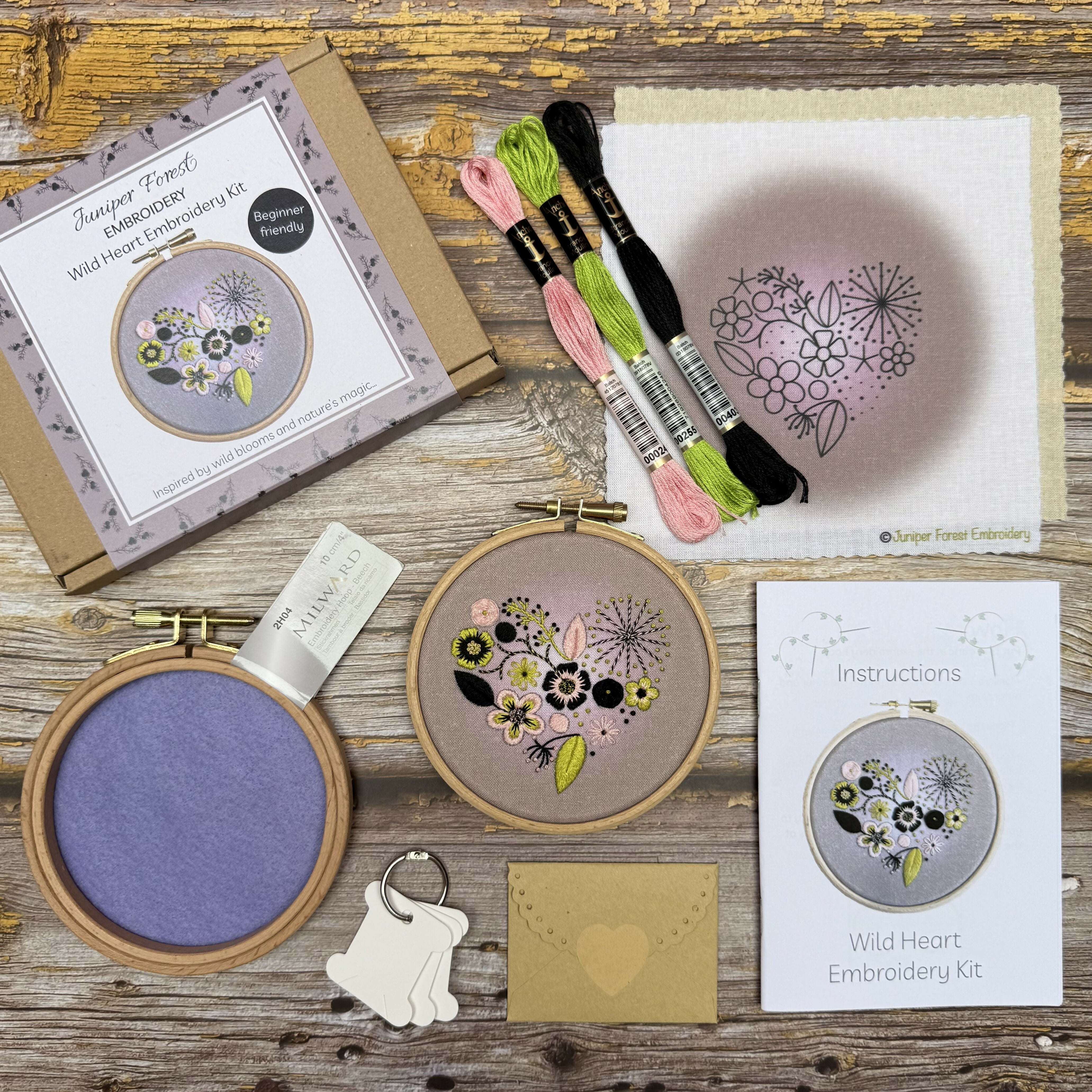 Wild Heart Embroidery Kit