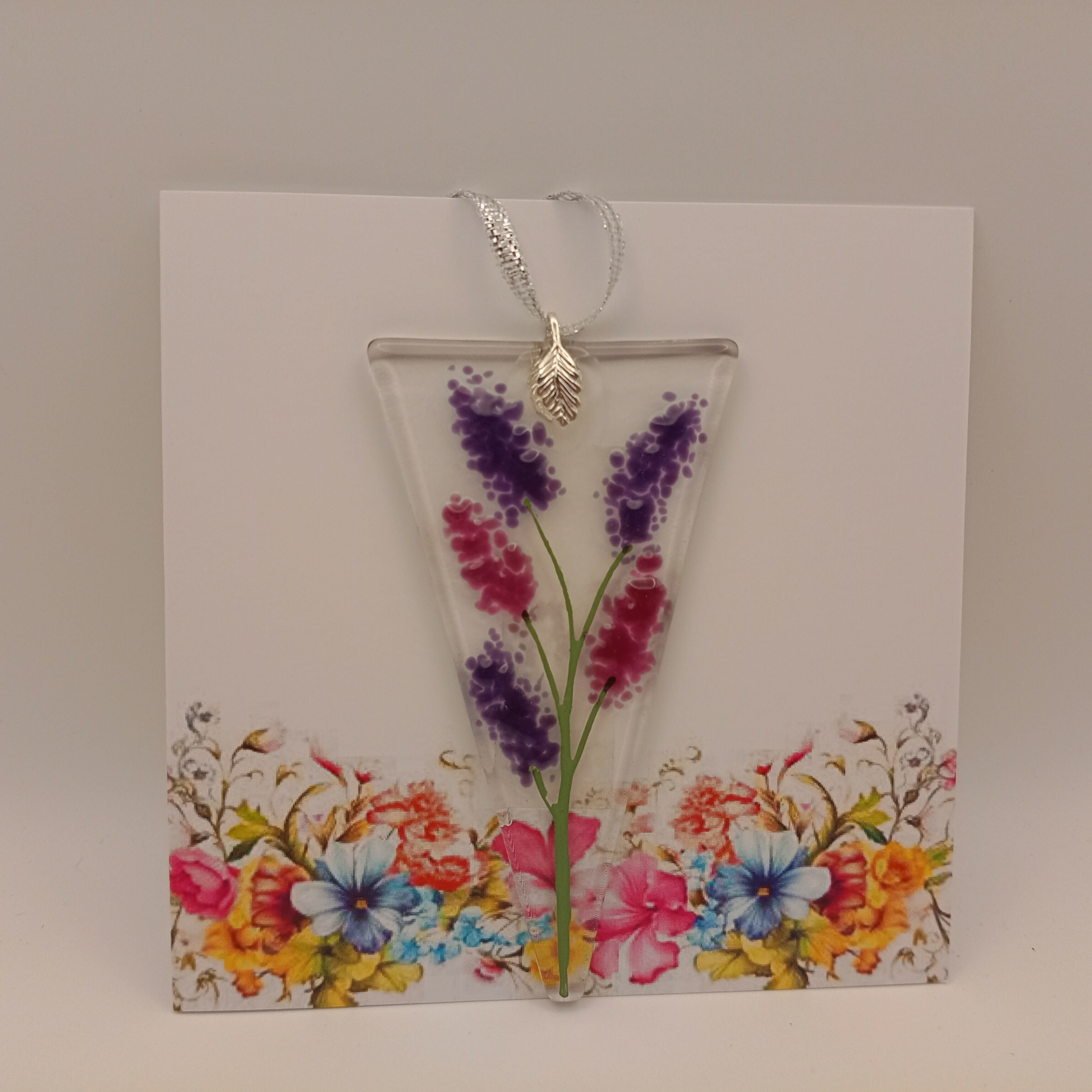 Fused Glass Flower Card