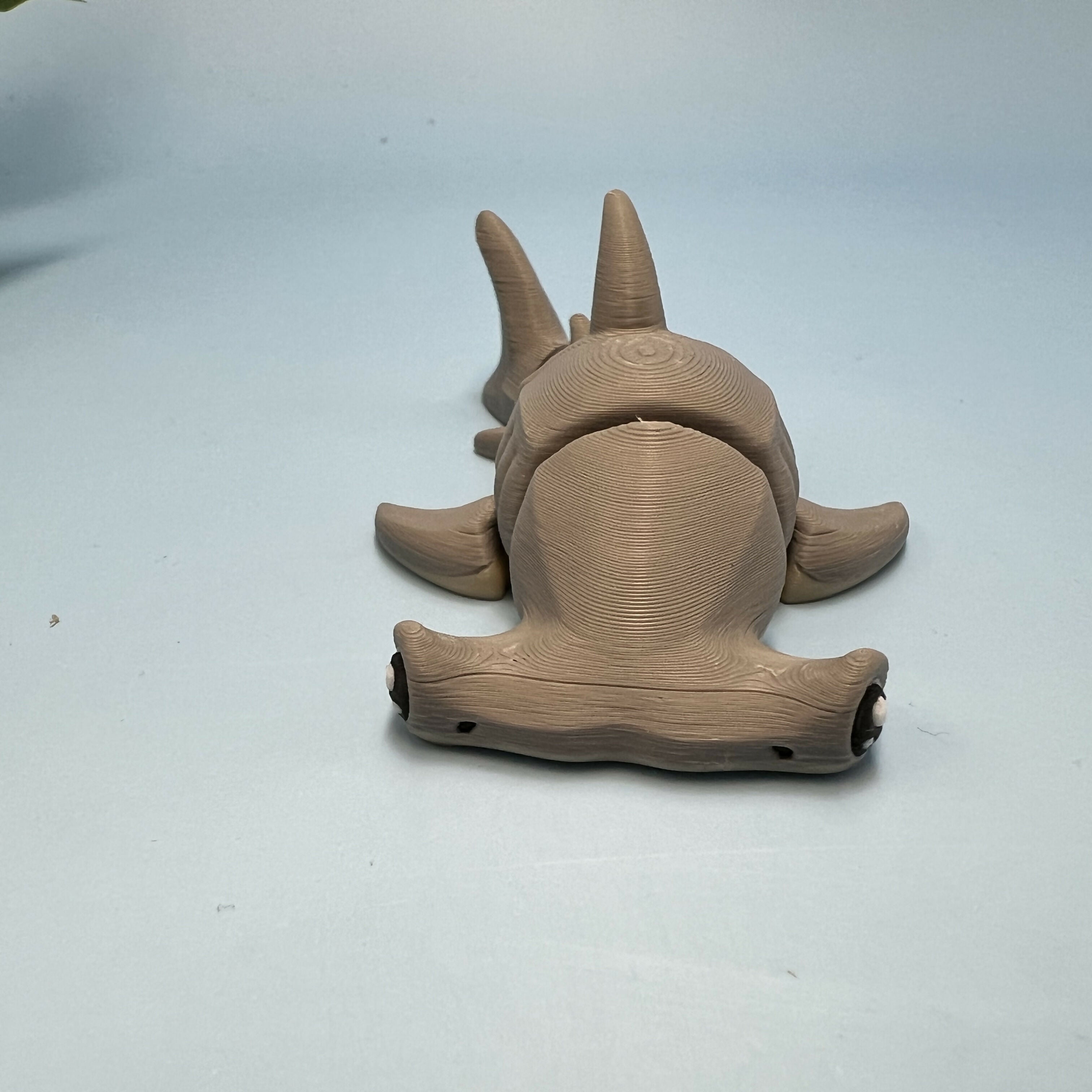 3D Printed SMALL: Articulated Sensory Fidget Animal friends Hammerhead Shark (Blue/Green/Beige & Grey) 9cm