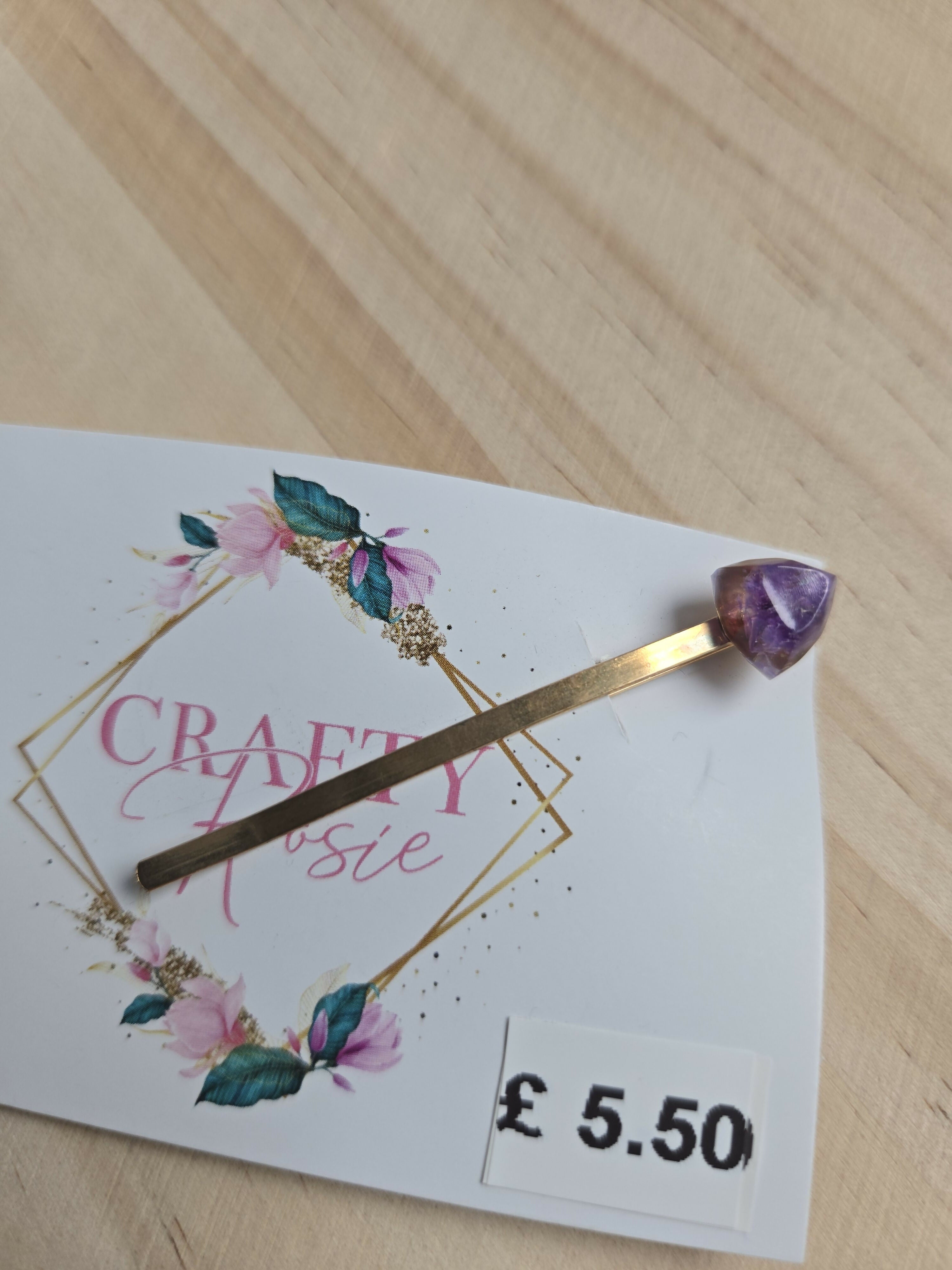 Stainless Steel Real Gypsophila Flower Hair Pin