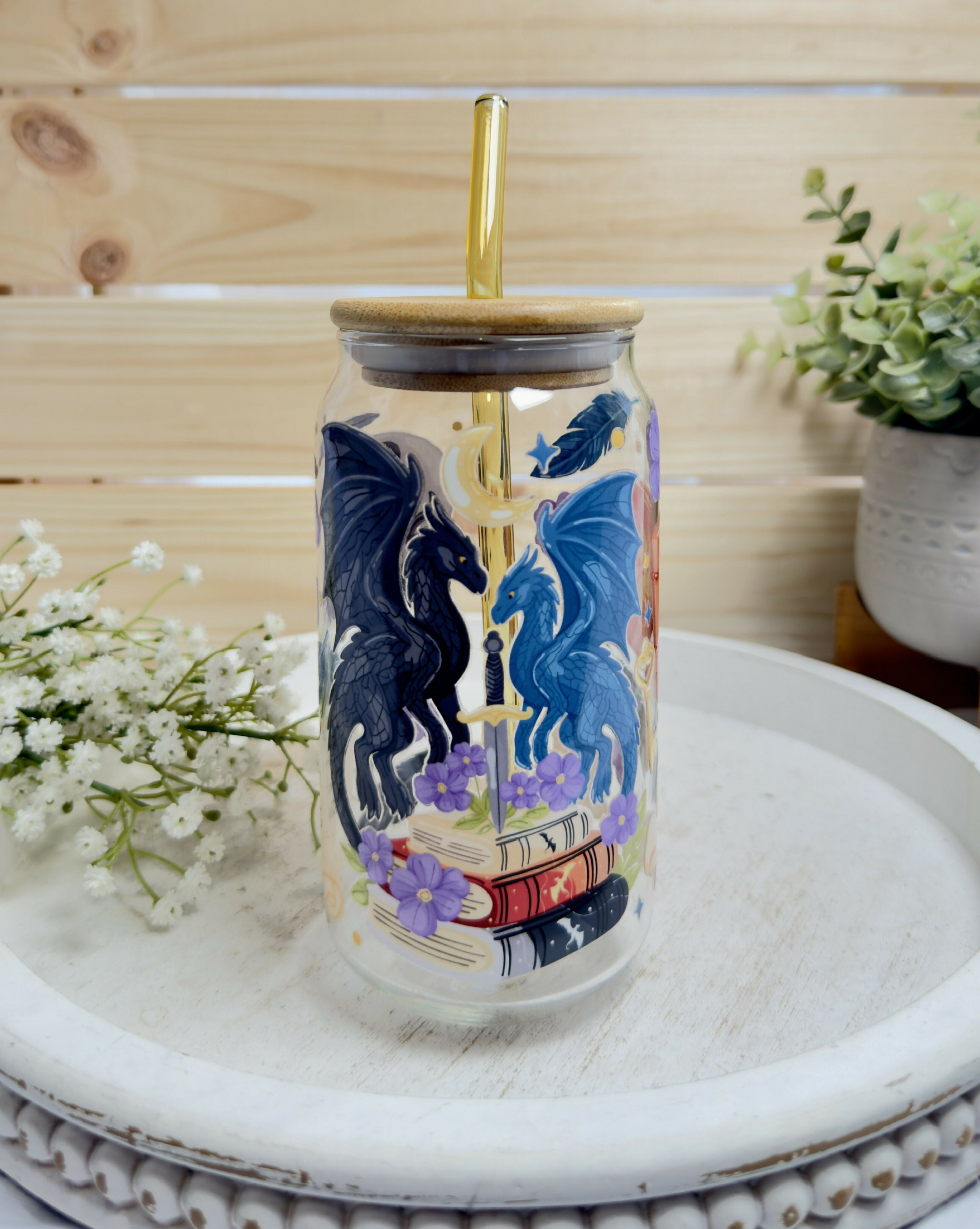 Glass Can Heart of Dragons Fantasy