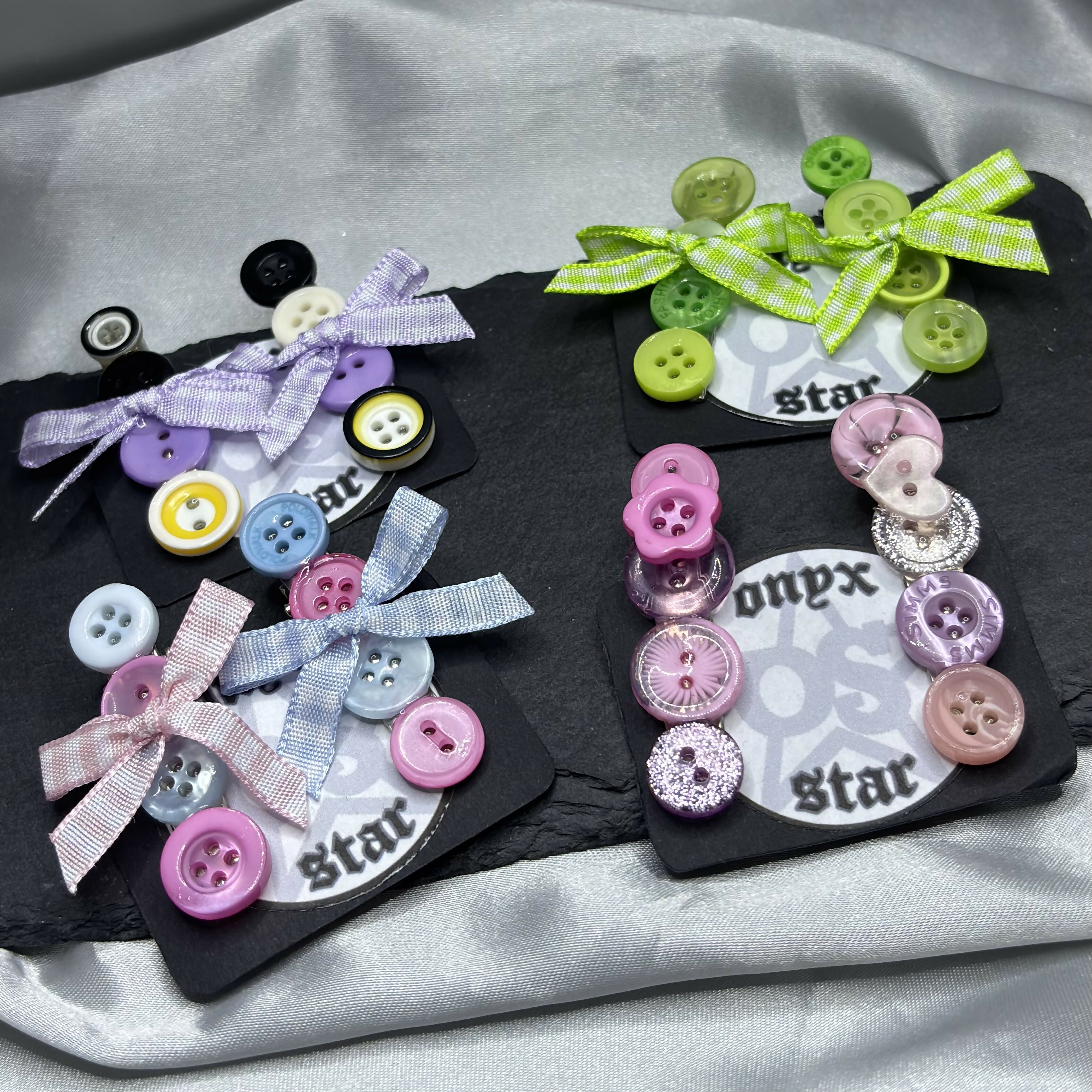 Button Hair Clips
