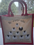 Embroidered Hessian Tote Shopper