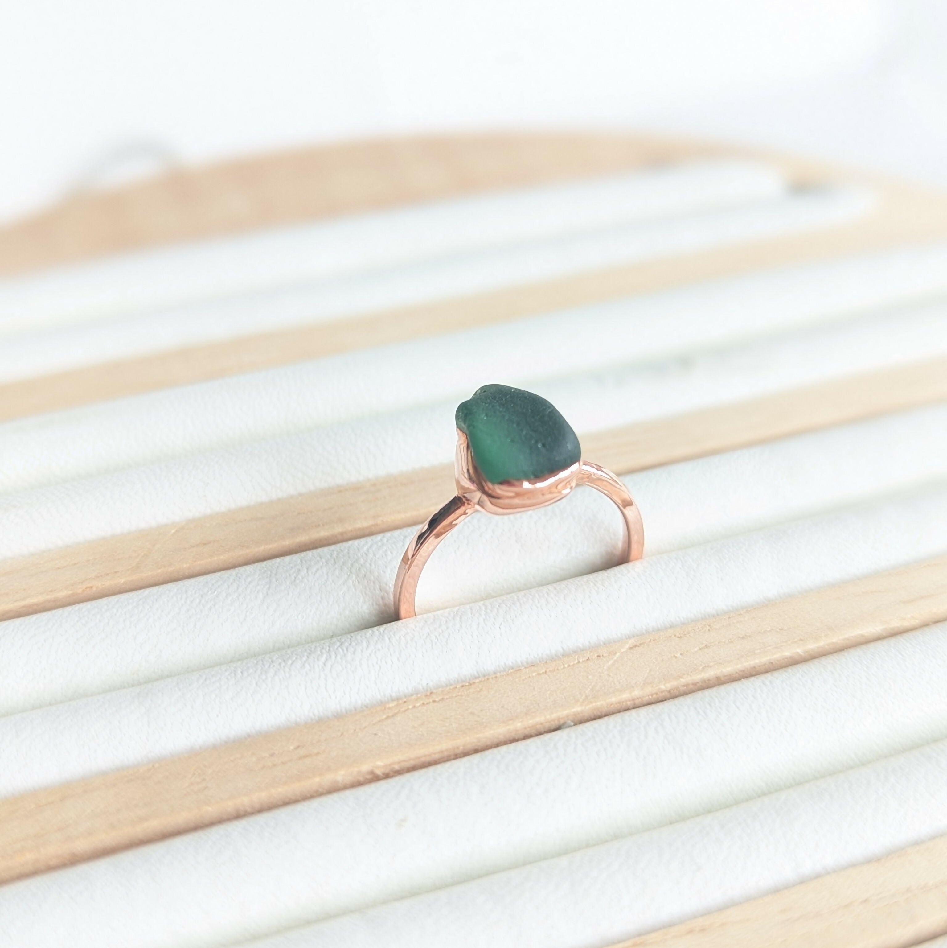 Seaglass Ring - size J 1/2