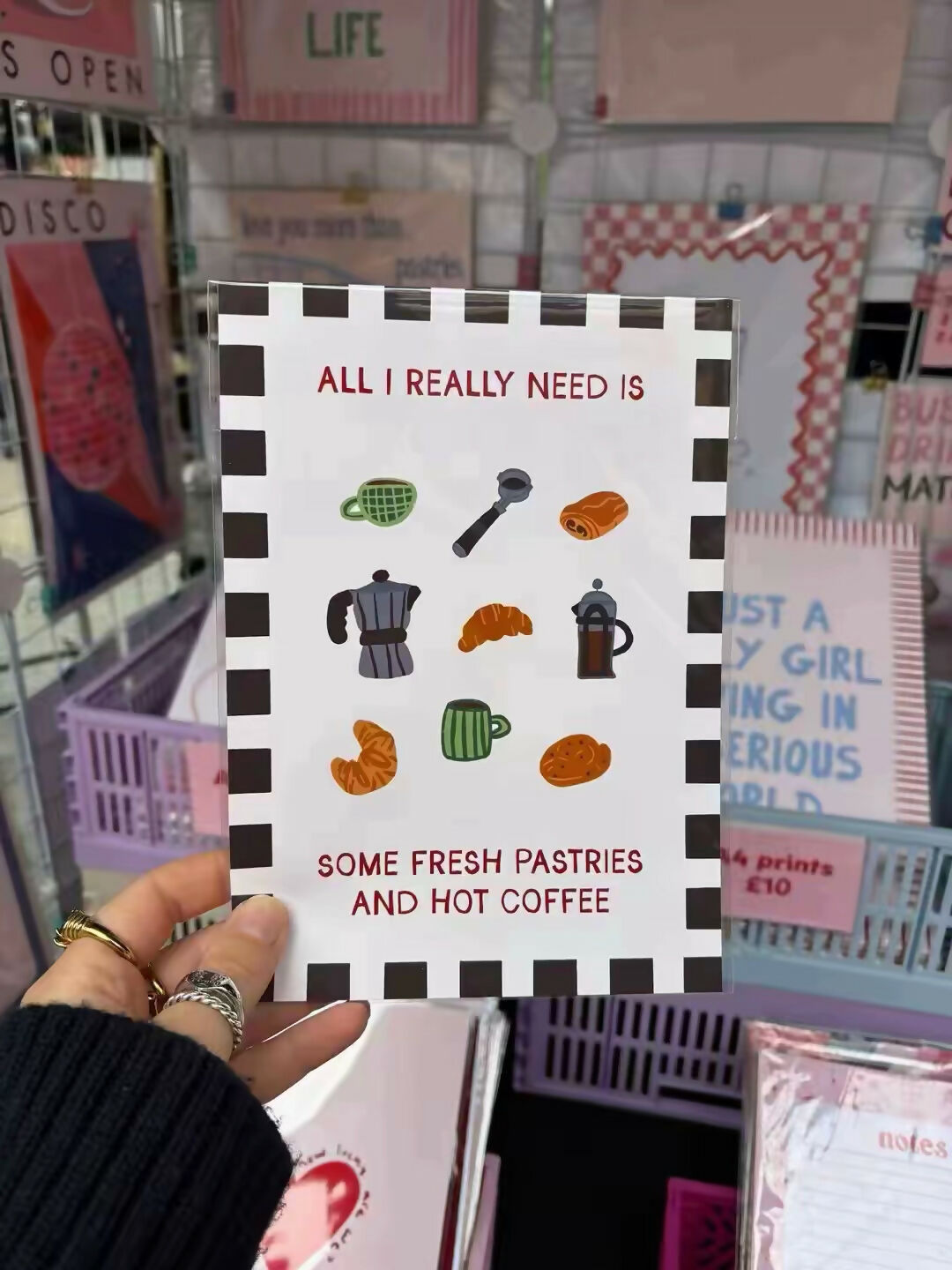 All I Really Need Is Some Fresh Pastries and Hot Coffee – Kitchen Print