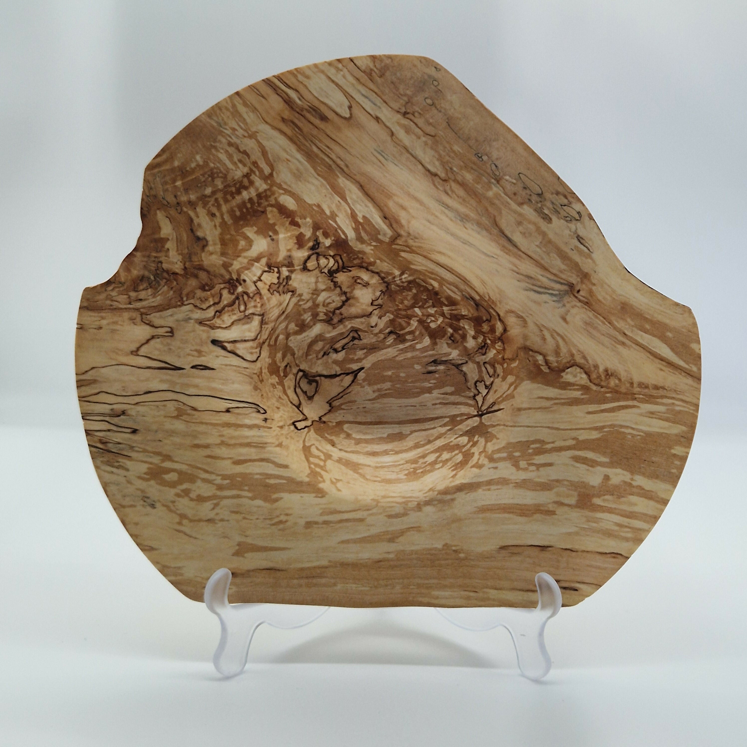 Hand Turned Natural Edged Winged Bowl made from Silver Birch Wood