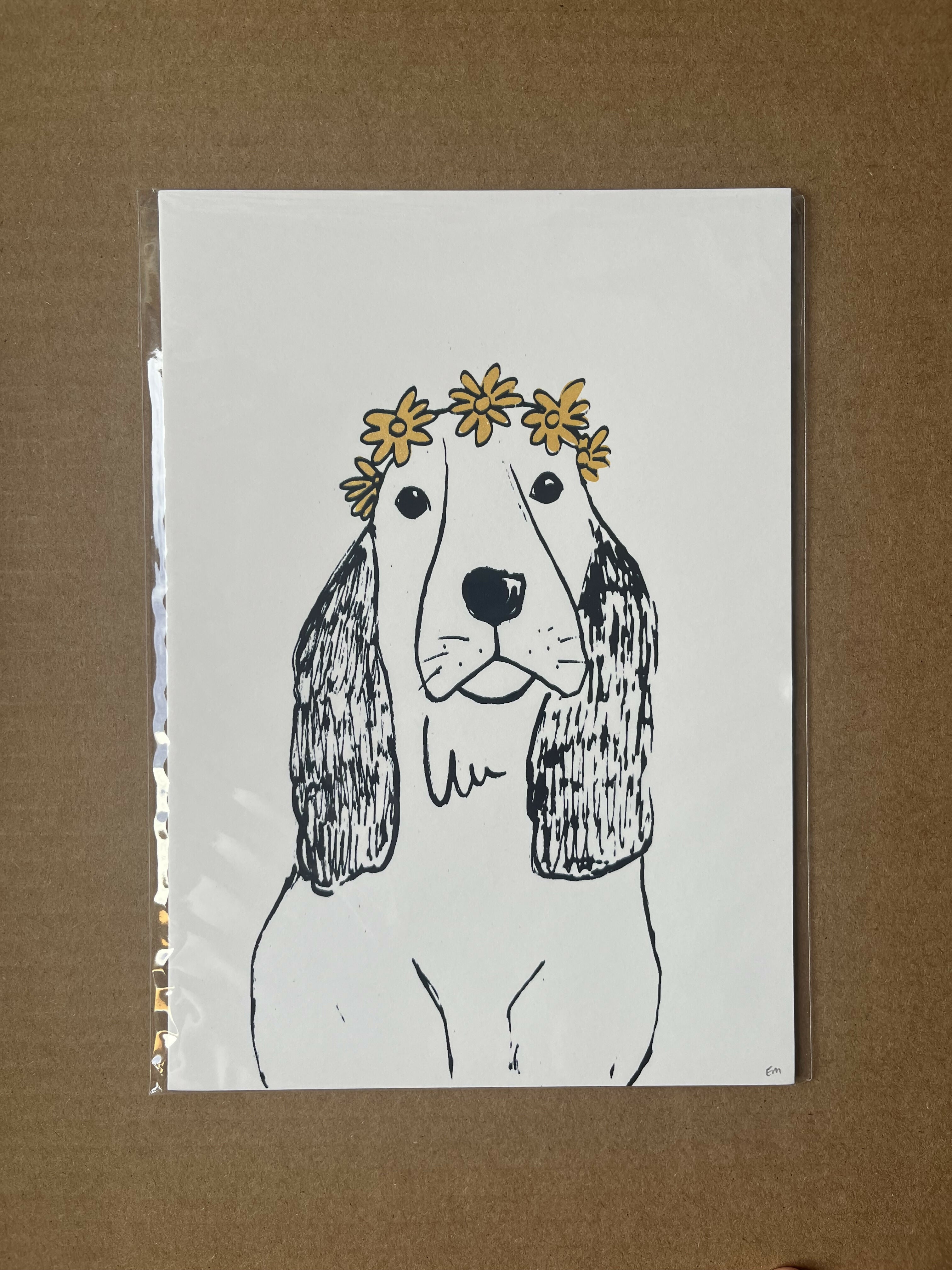 A5 Dog Portrait - Bassett Hound