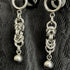 CHAINMAIL SPIKE/BALL EARRINGS - STAINLESS STEEL