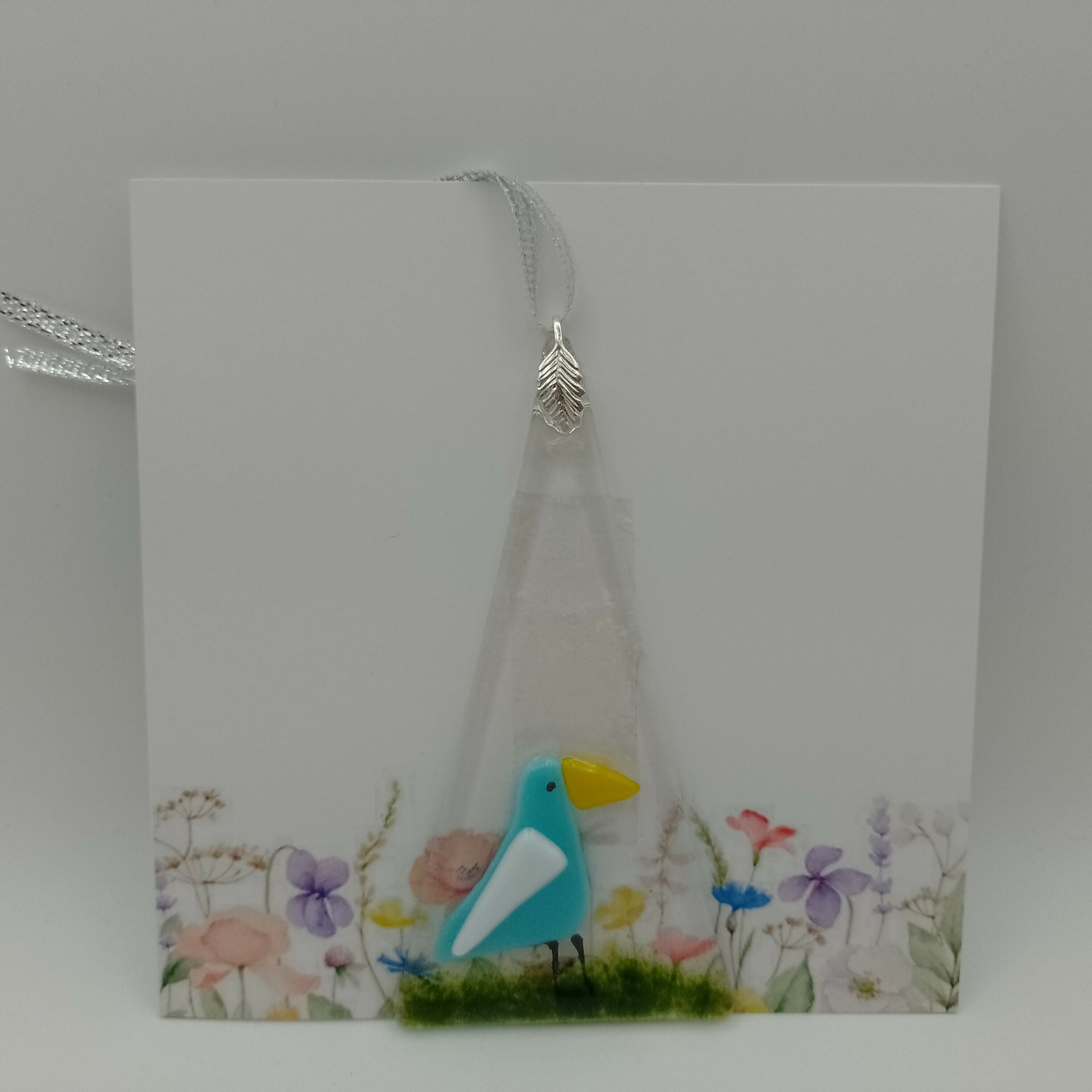 Fused Glass Bird Card