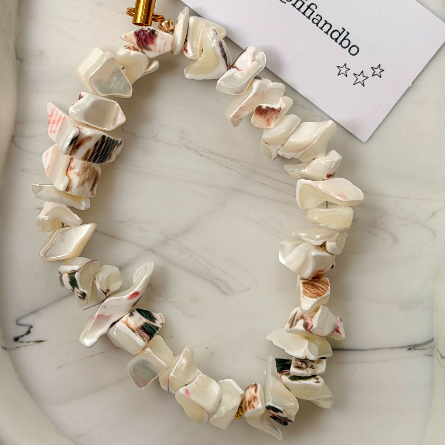 Fifi & Bo Bag Charm White Shell