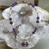 Handmade Gold Vermeil Amethyst And Freshwater Pearl Charm Bracelet.