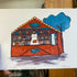 Christmas Market Cat A5 Riso Print