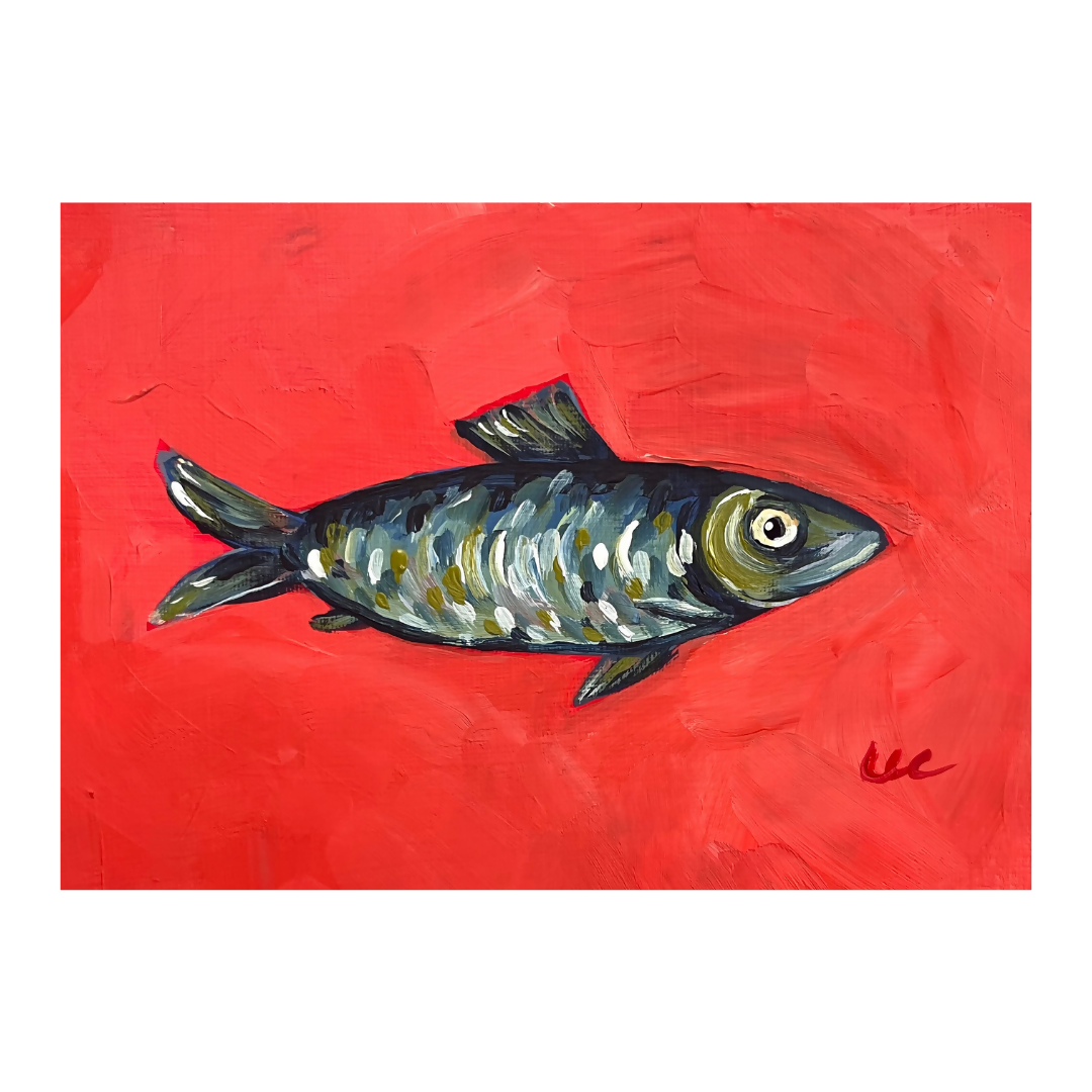Orange Fish Art Print | Coastal Inspired Fish Illustration