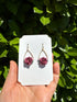 Handcrafted Floral Drop Earrings with Vintage Petal Detail in Blush Pink