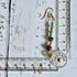 Aquamarine, Turquoise, Moss Agate & Garnet Crystal Drop Earrings; Delicate Boho Gemstone Earrings