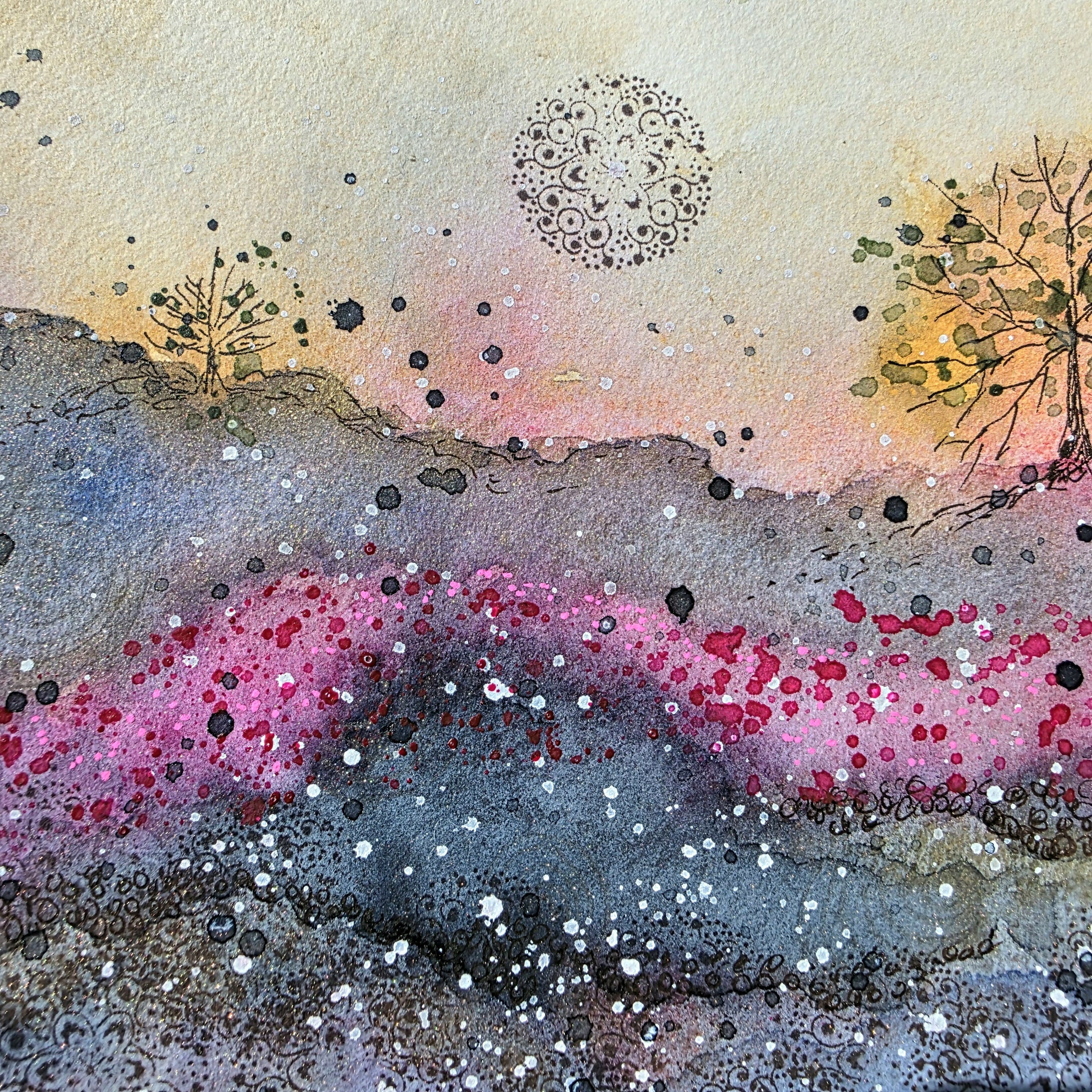 'All Seasons in One Day' Original Mixed Media Painting