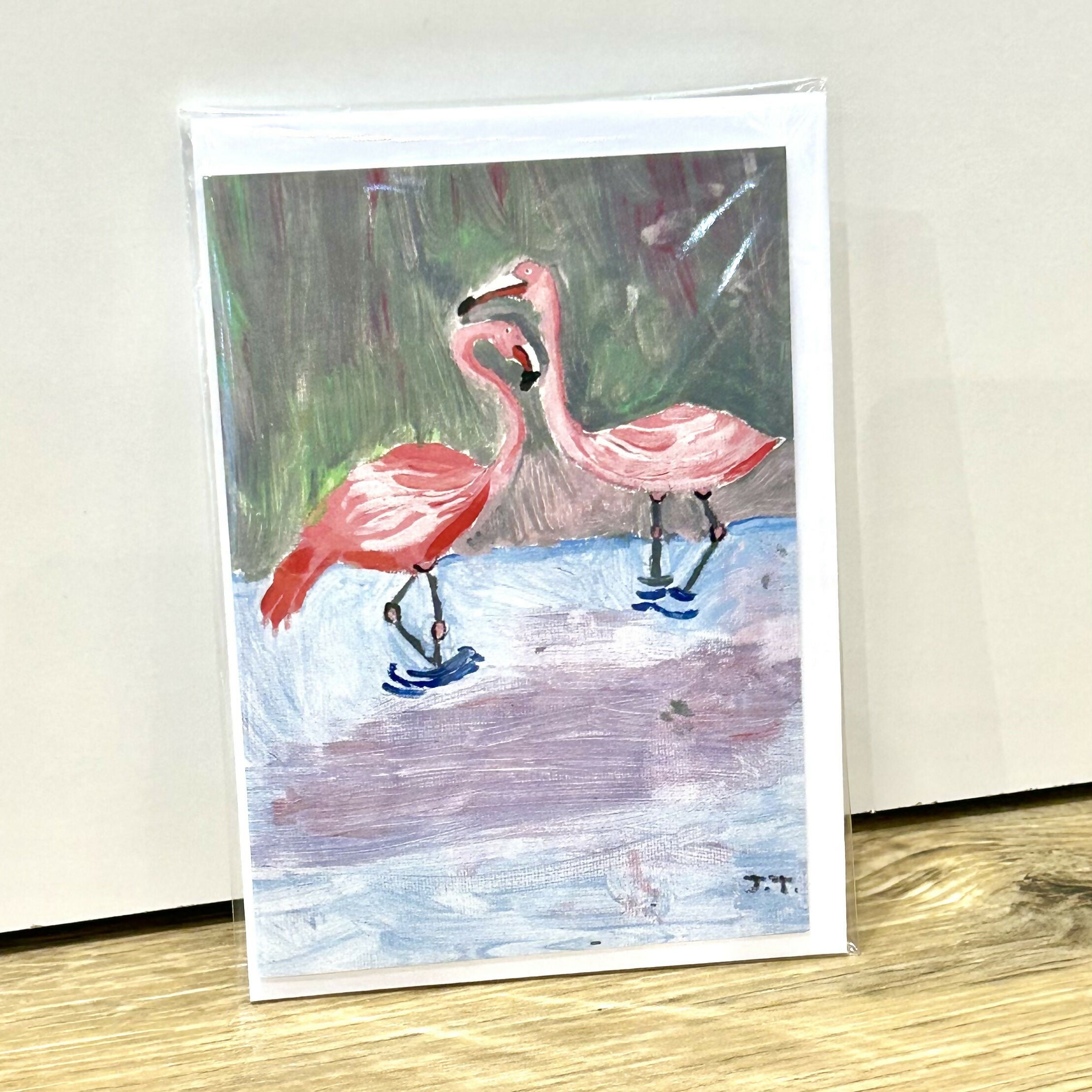 Flamingo Greetings Card
