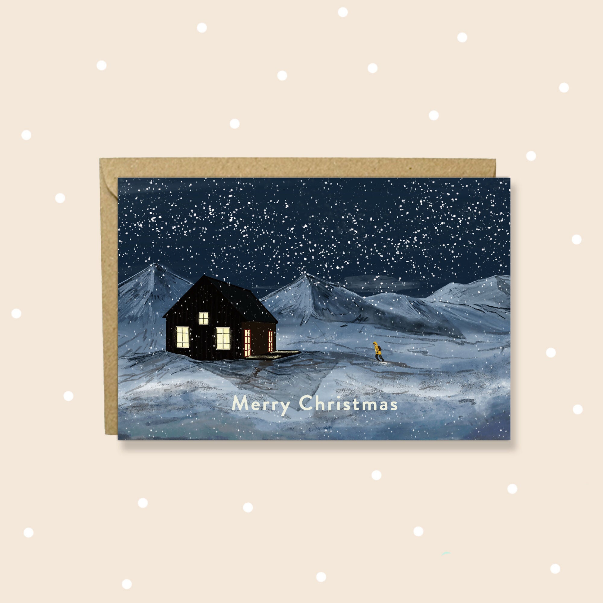 Icelandic Cabin Christmas Card