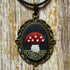 Hand Embroidered Mushroom Necklace