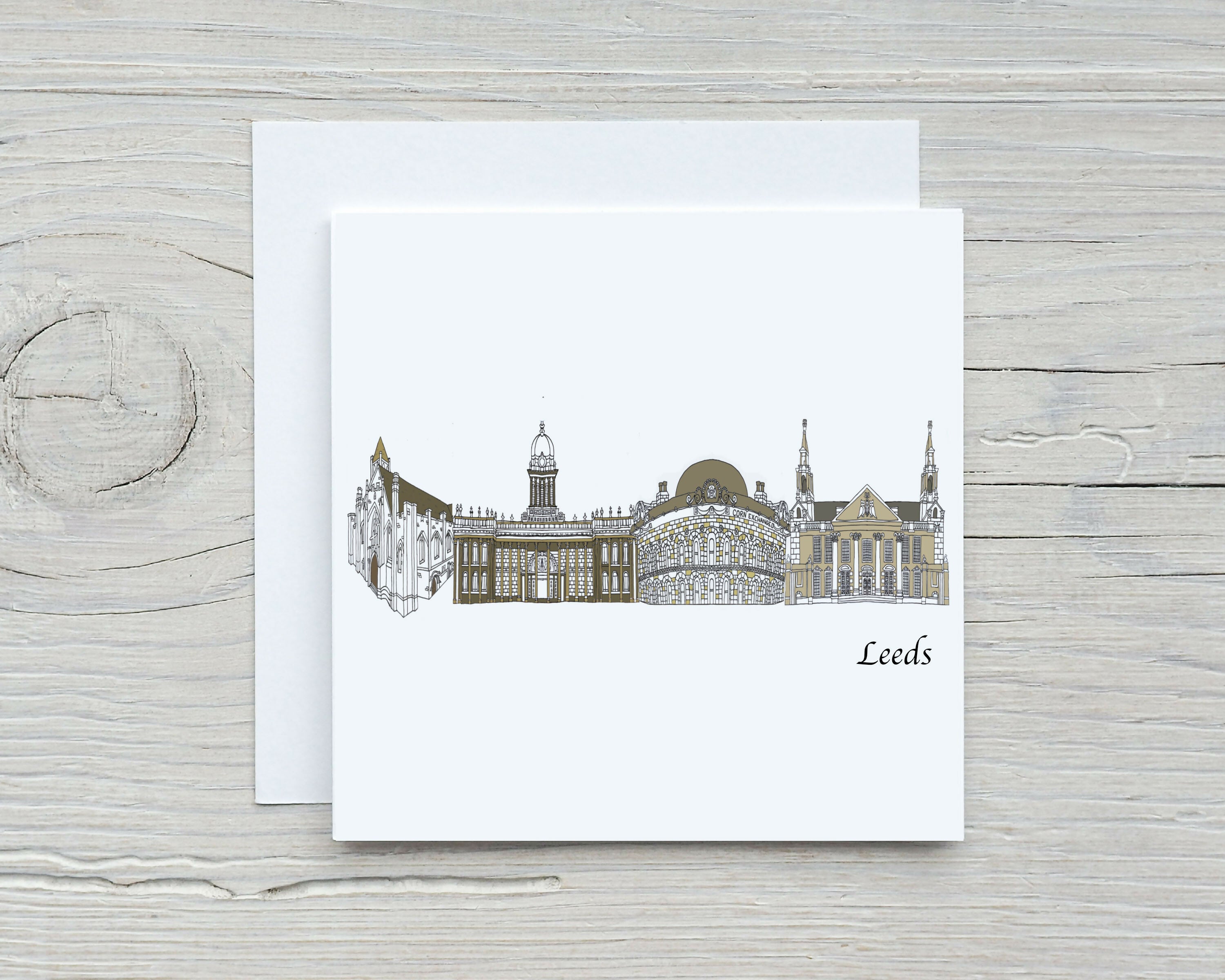 Leeds Greeting Card - Traditional Colours