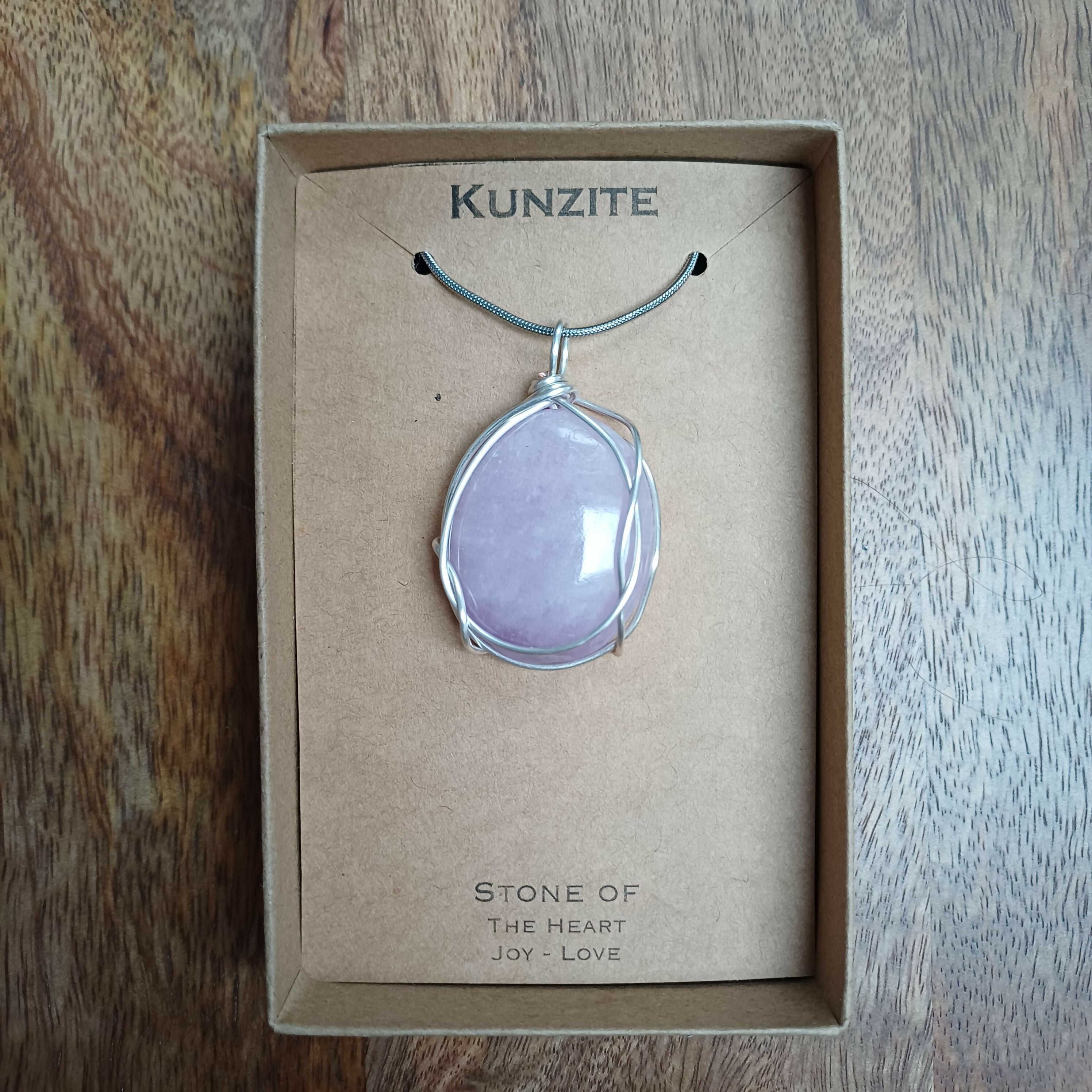 Kunzite Wire Wrapped Pendant