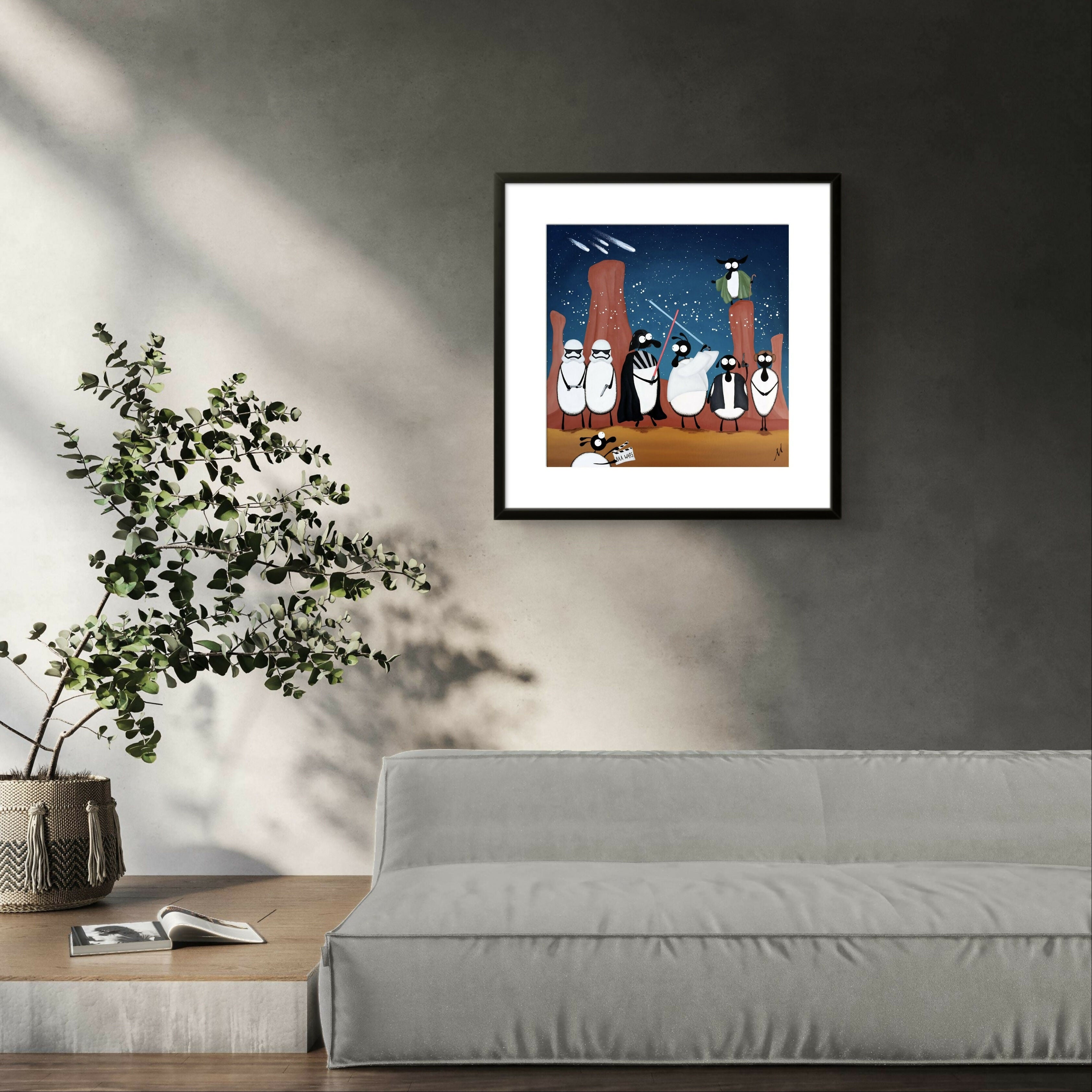 Baa Wars - 20” Framed Limited Edition Print