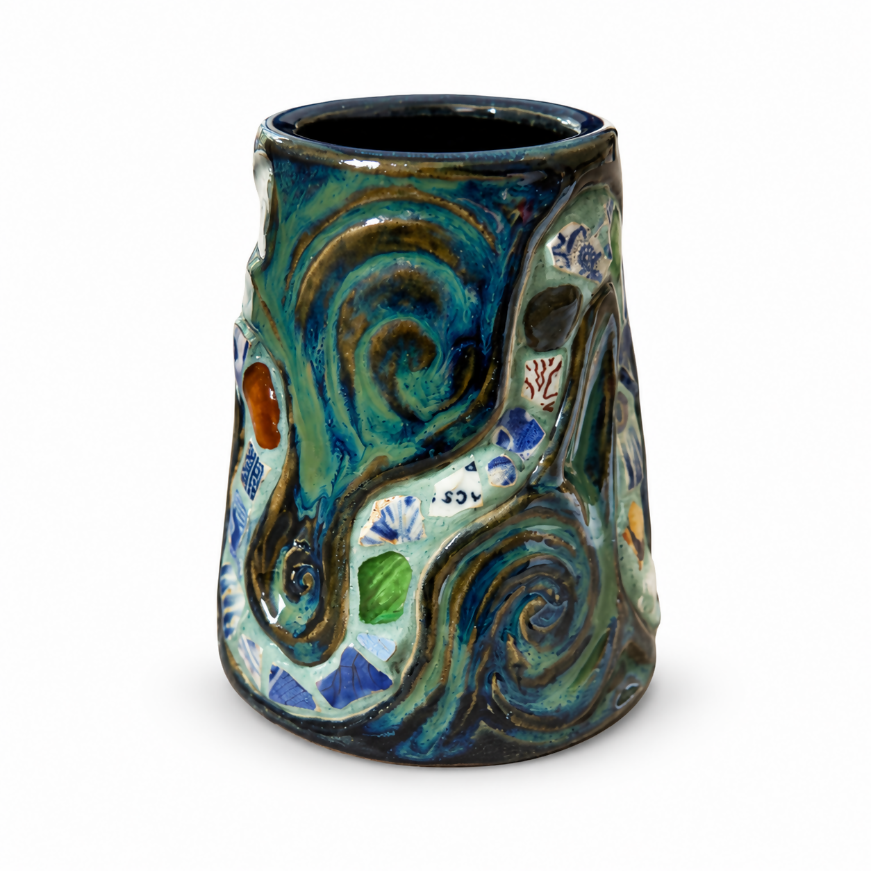 Mosaic Conical Vase