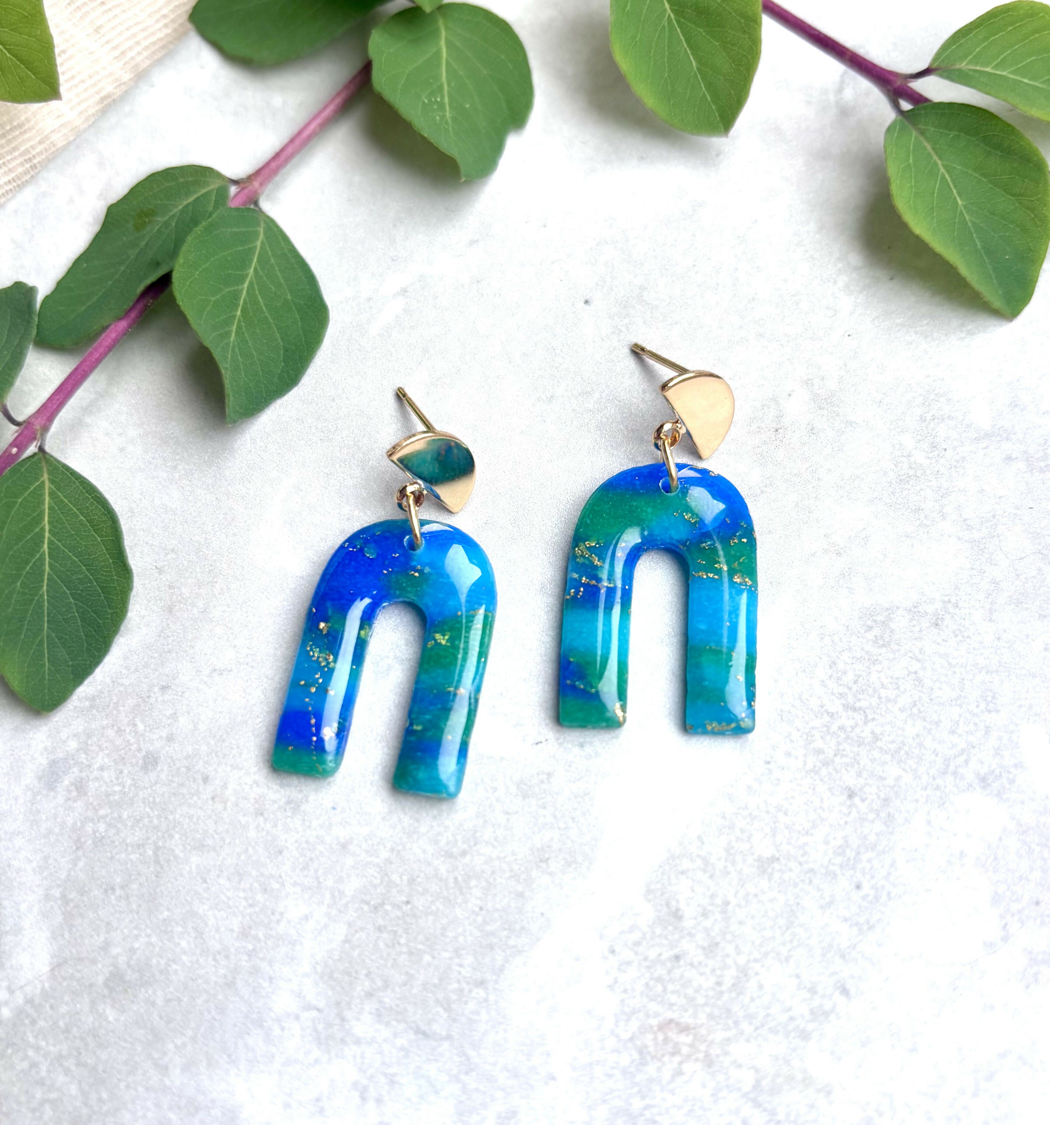 Ocean Dream Collection - Arch Polymer Clay Earrings