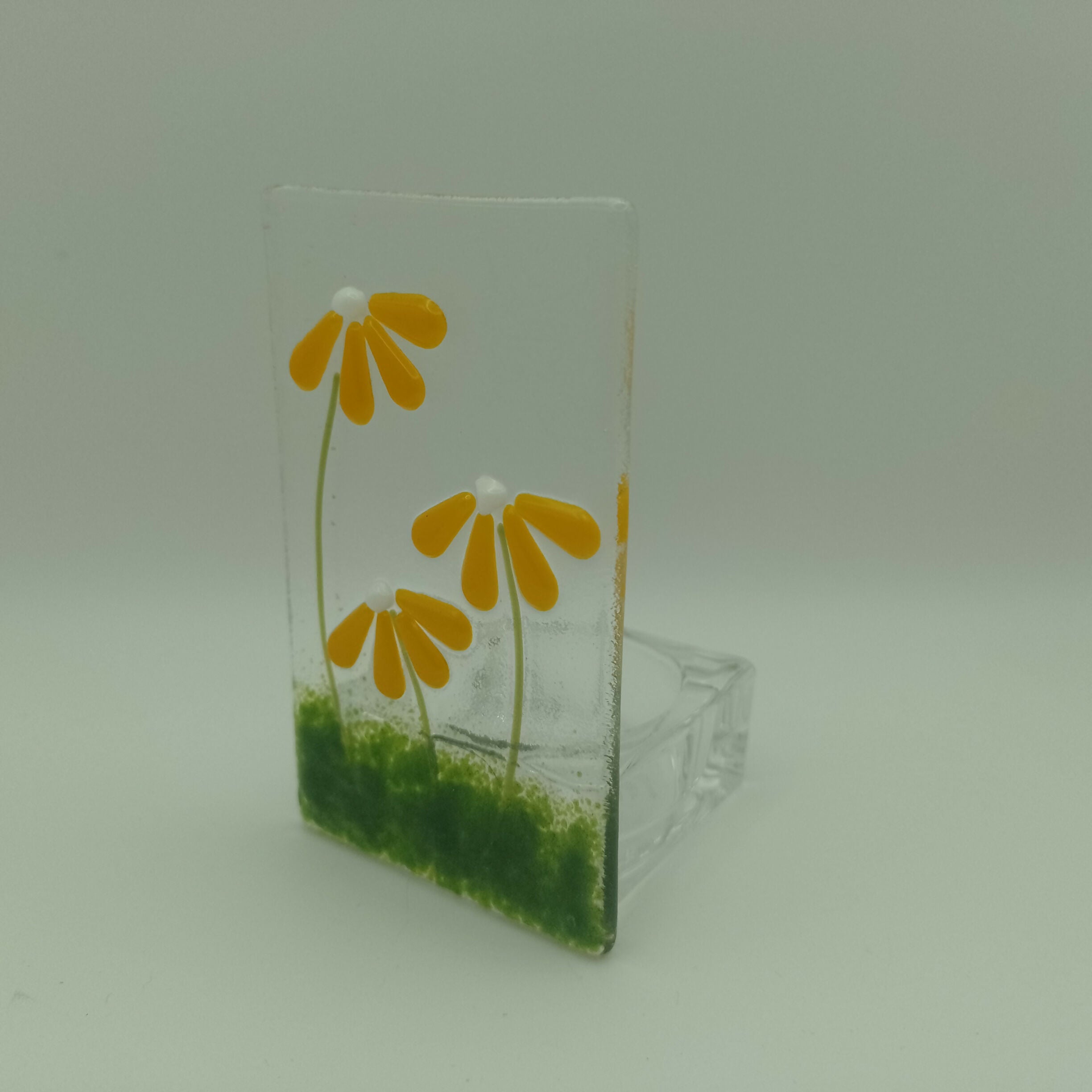 Fused Glass Flower Tealight Holder