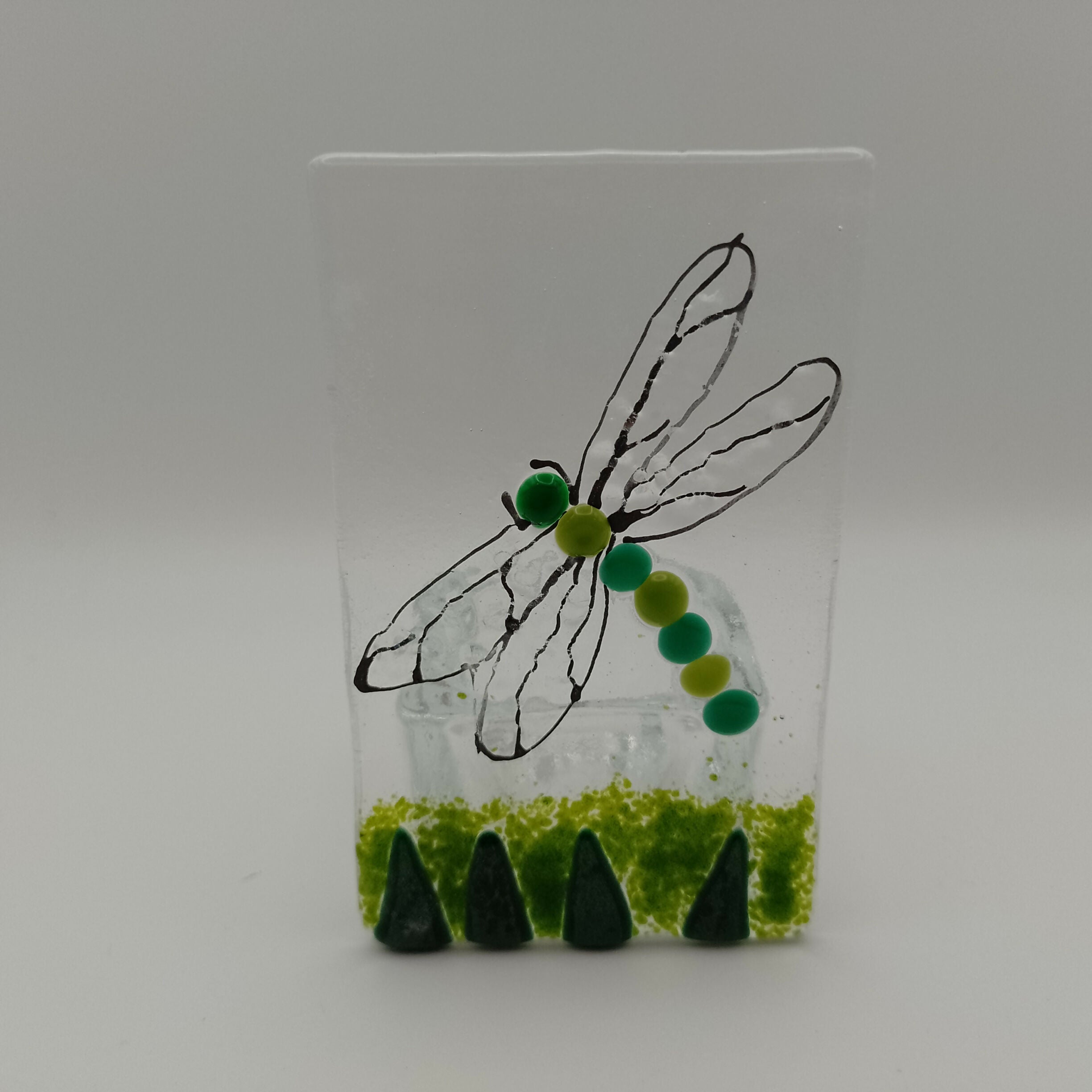 Fused Glass Dragonfly Tealight