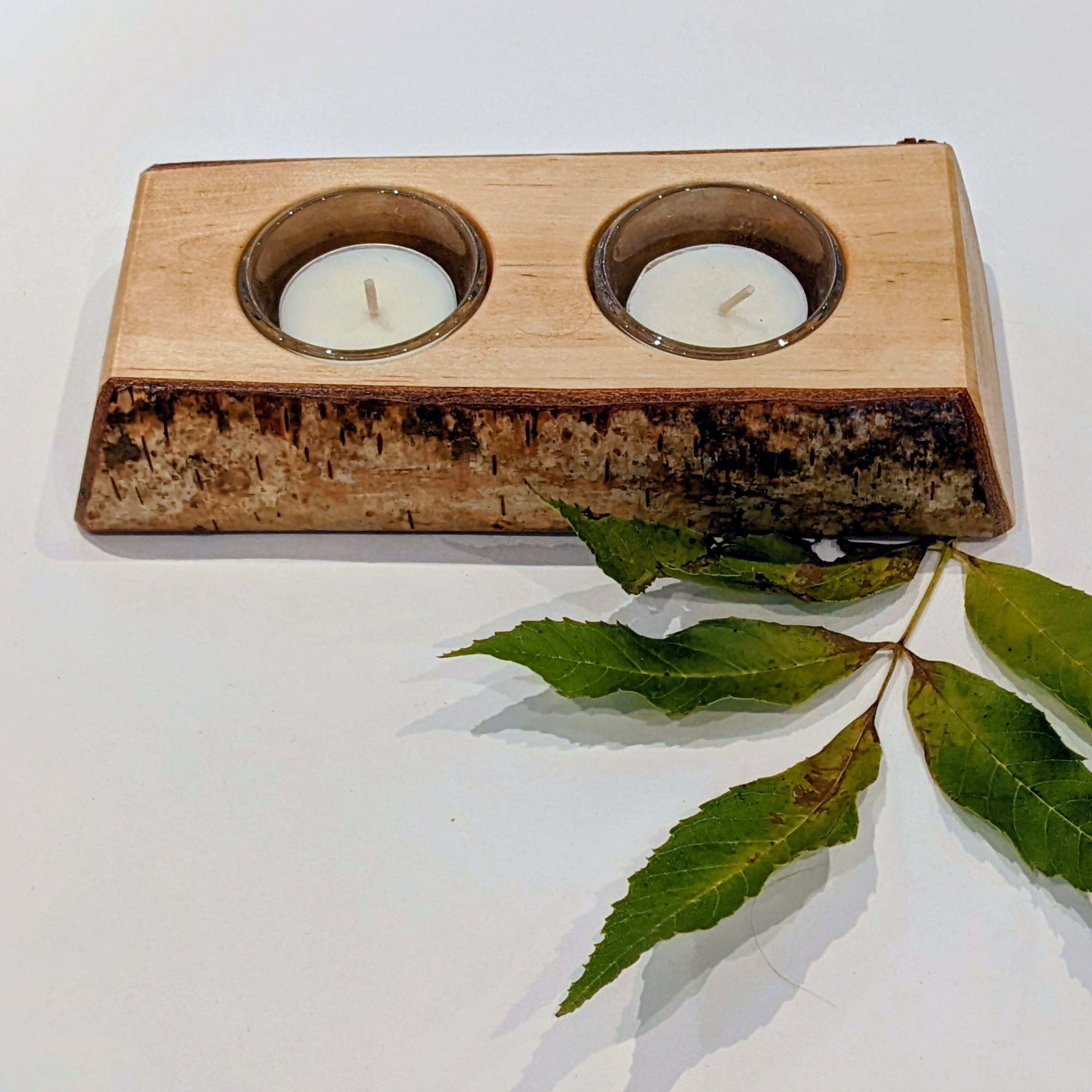 Live Edge Birch Tealight Holder