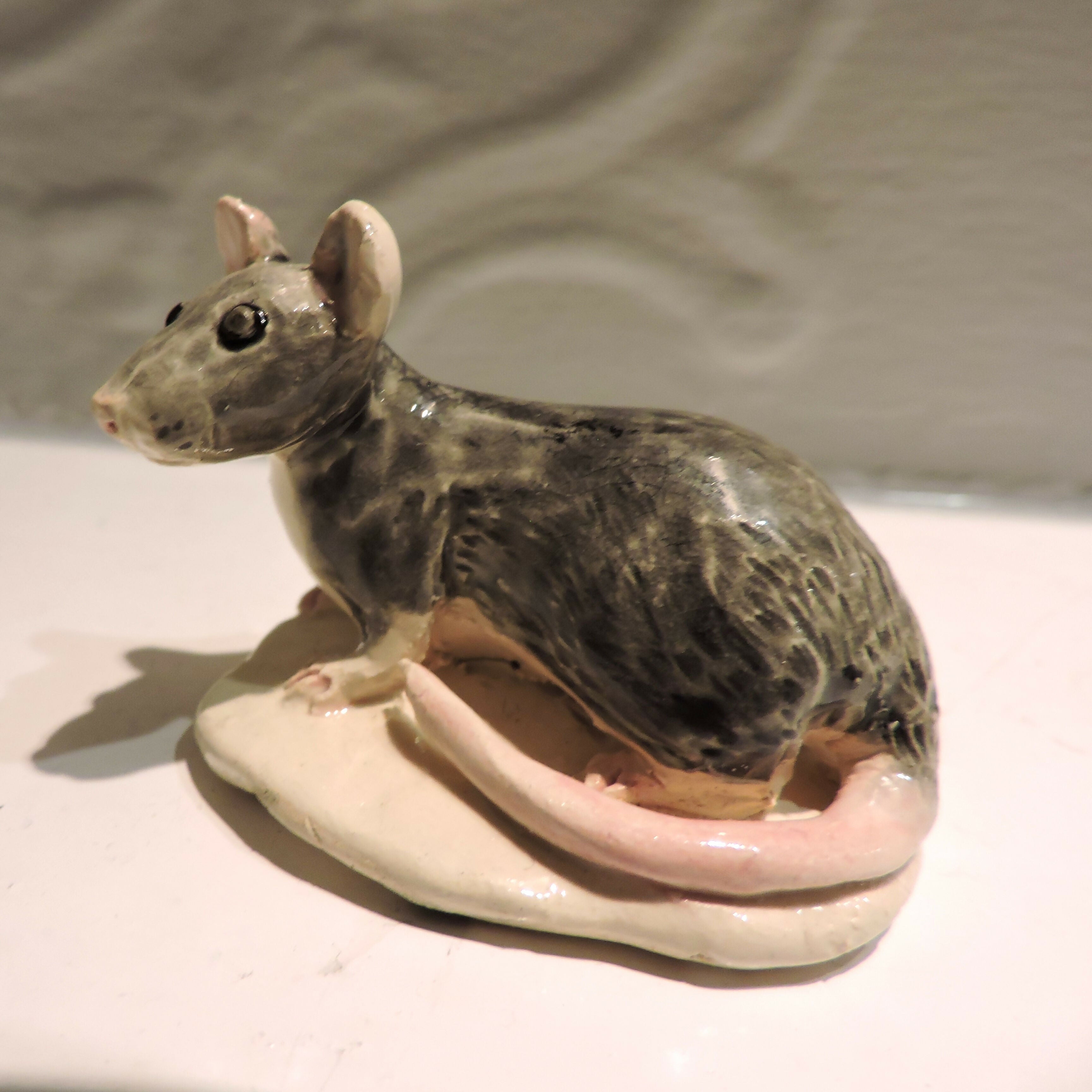 Ceramic rat sculpture- Rattus