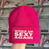 Woke Up Sexy Again Cuffed Rectangular Patch Beanie Hat
