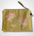 Yellow Lotus Flower Linen Women’s Zip-Up Pouch