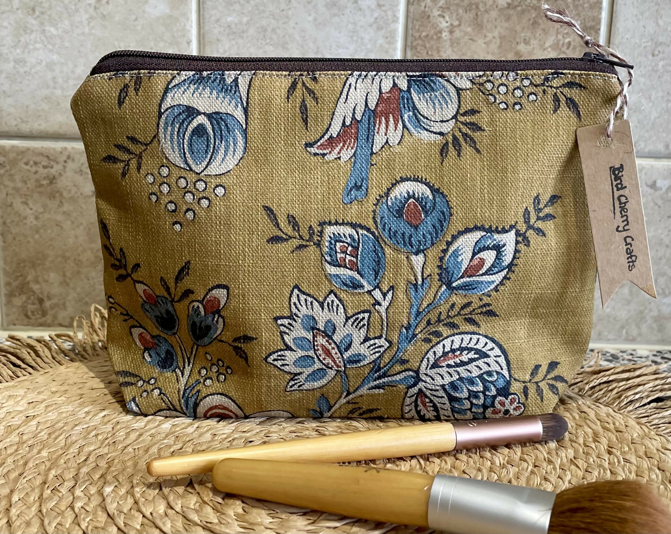 Floral Cosmetics Bag/ Pencil Case