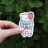 Tulip Bear Die Cut Sticker