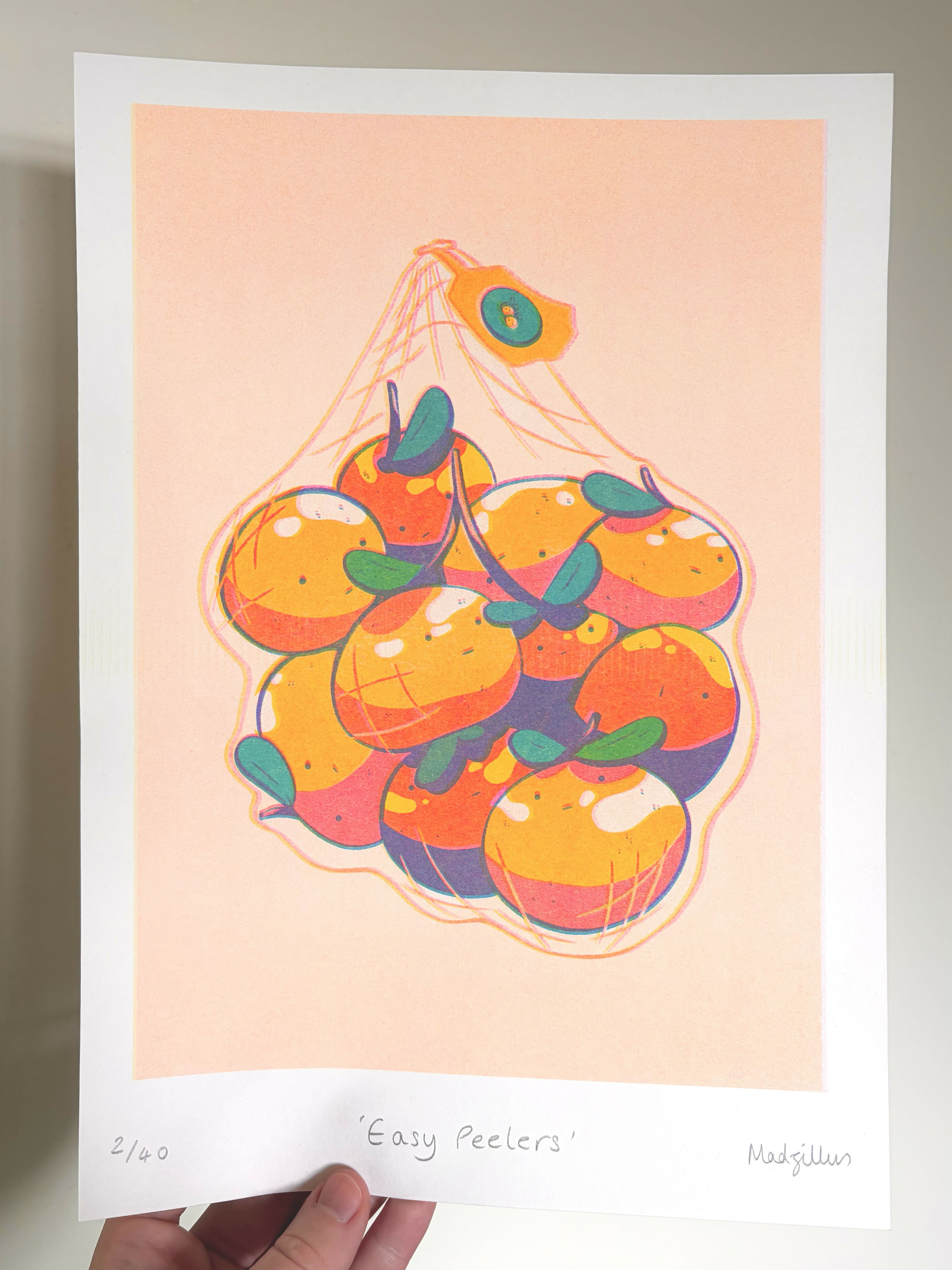 Easy Peelers Riso Print