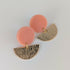 Peach Geometric Earrings in Gold or Silver