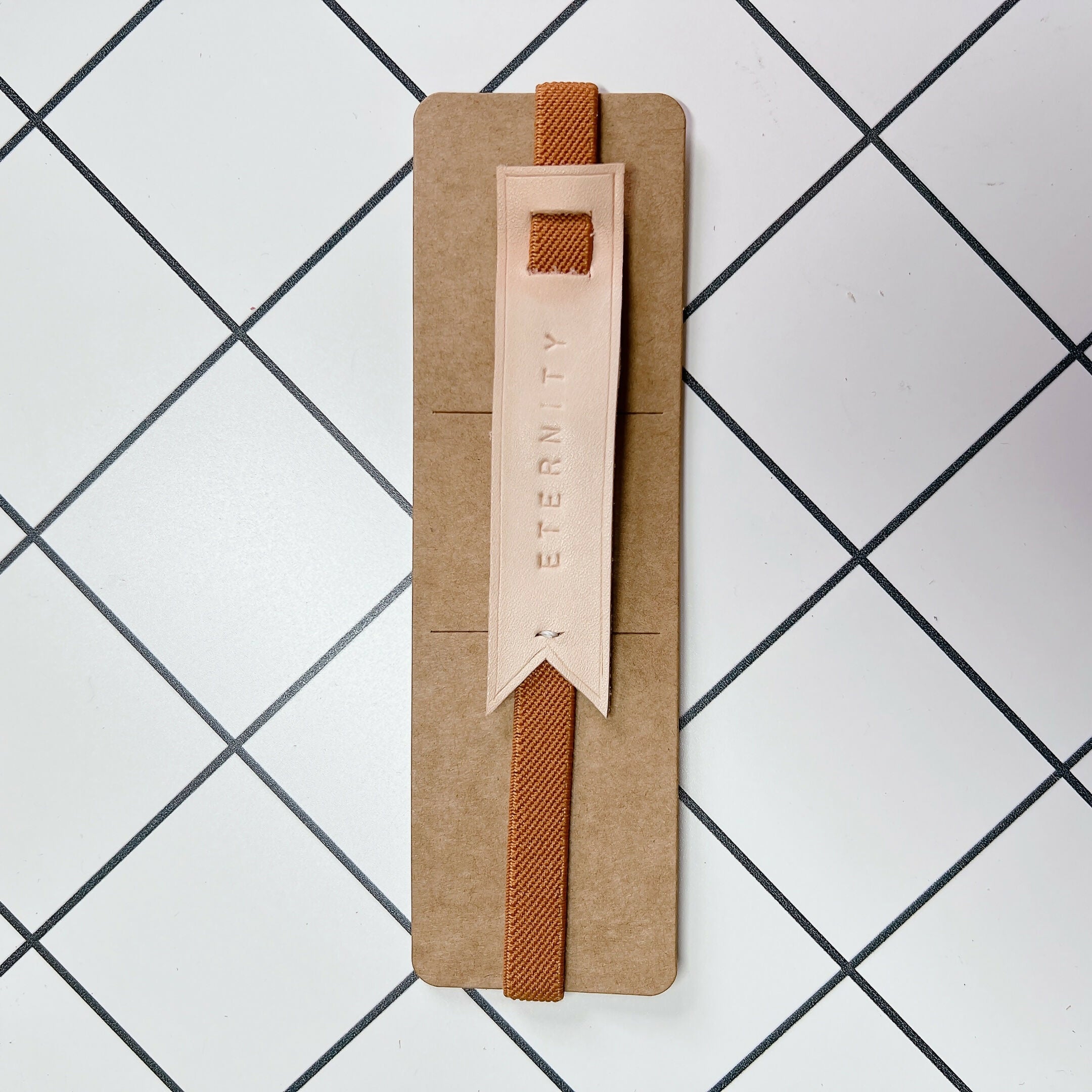 Rubber Strap Leather Elastic Bookmark - ETERNITY