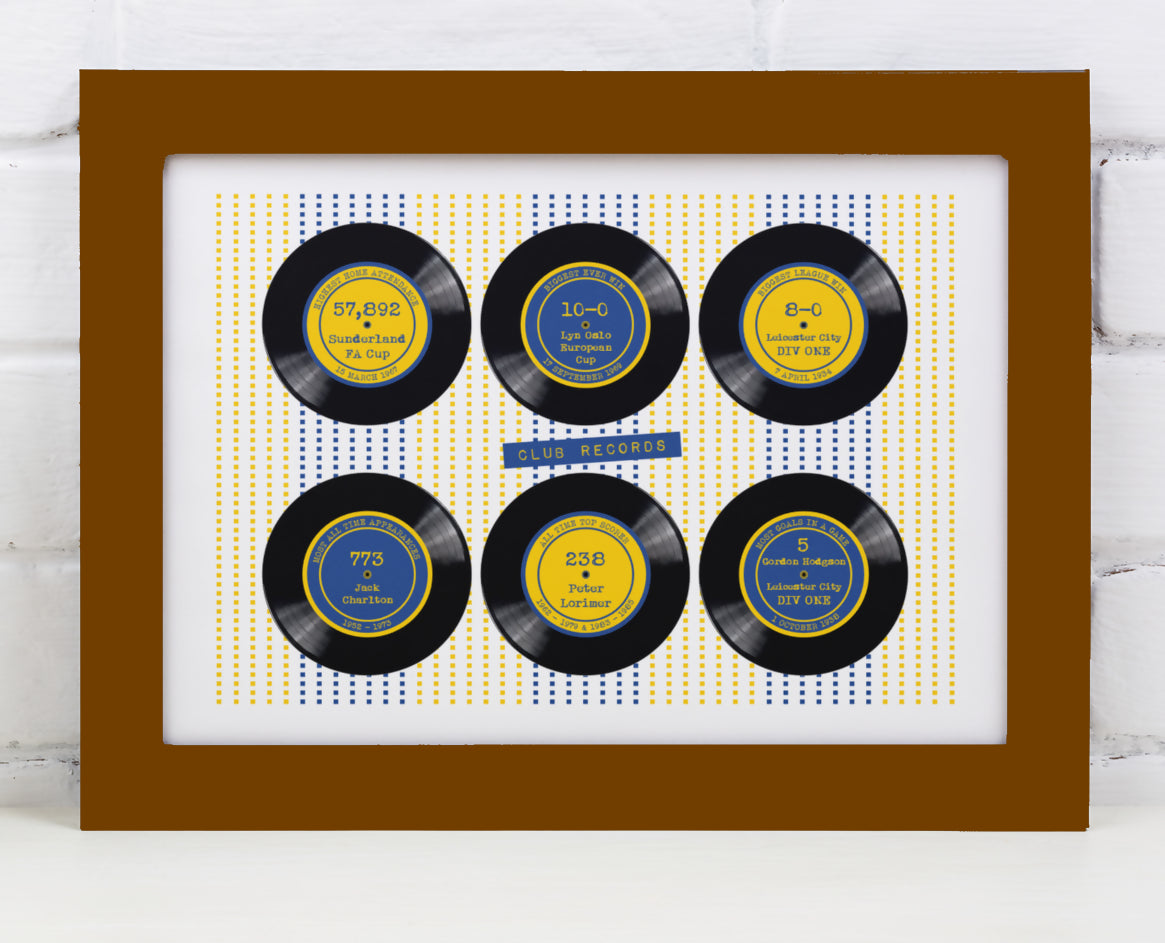 Leeds Rhinos Art Print CLUB RECORDS Design