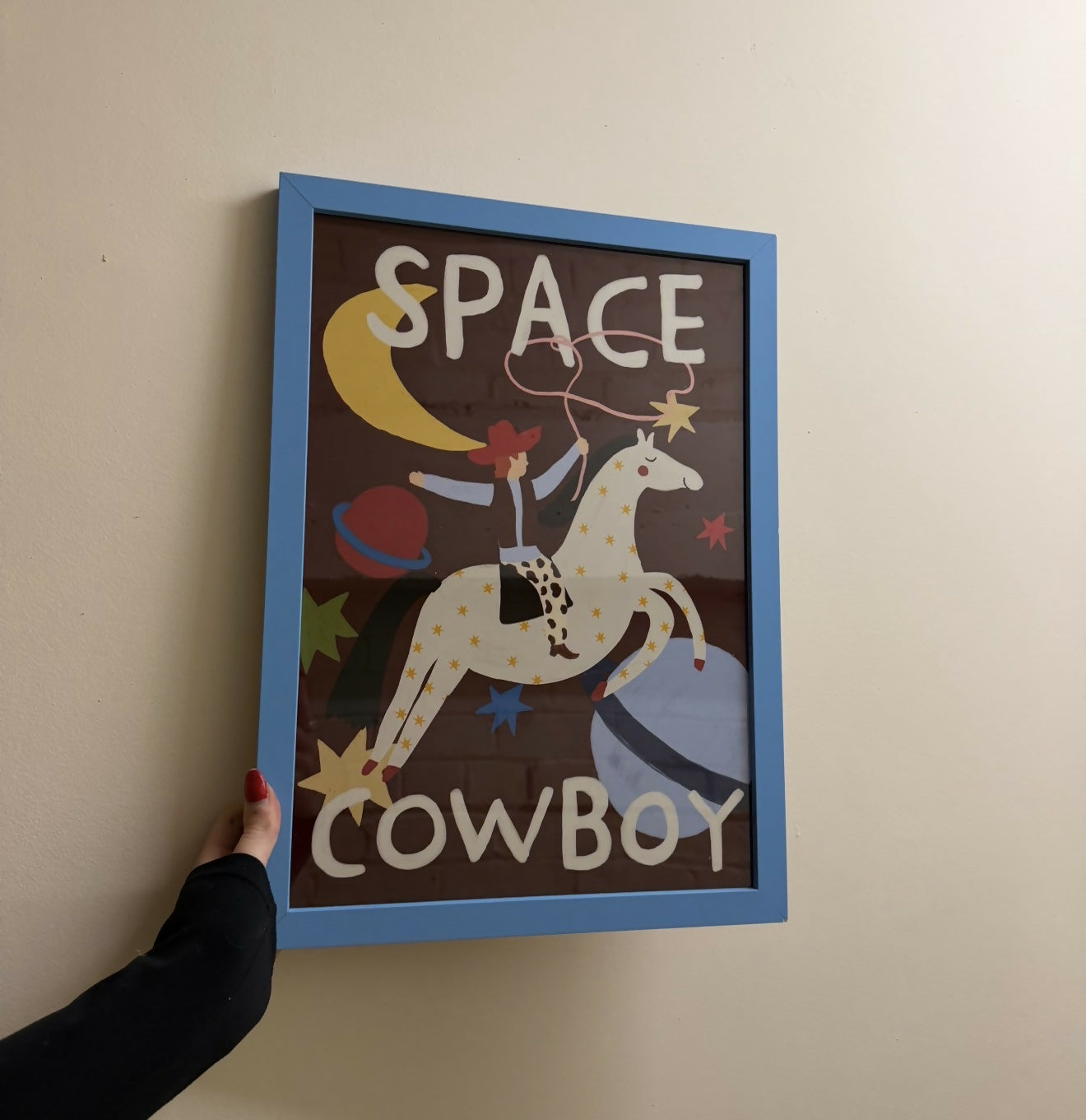 Framed Space Cowboy A3 Print