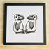 Large Two Birds Square Print – Pen And Ink Design