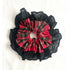 Red Tartan Oversized Ruffle Broderie Lace Hair Scrunchie