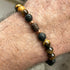 Men's Handmade Tiger's Eye And Lava Stone Buddha Bracelet