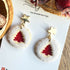 Polymer Clay Christmas Earrings / Handmade Festive Dangles / Xmas Jewellery