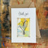 Abstract Sparkle Heart Thank You Card in Blue